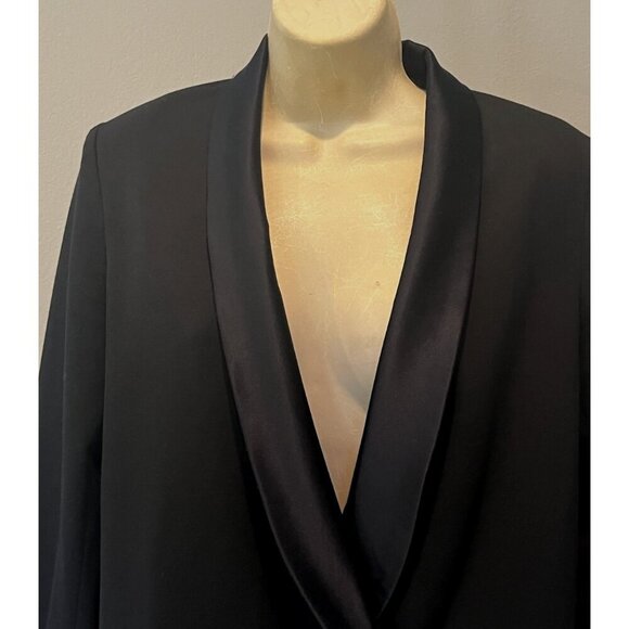 Zara Double Breasted Long Tuxedo Blazer Jacket - Picture 3 of 8